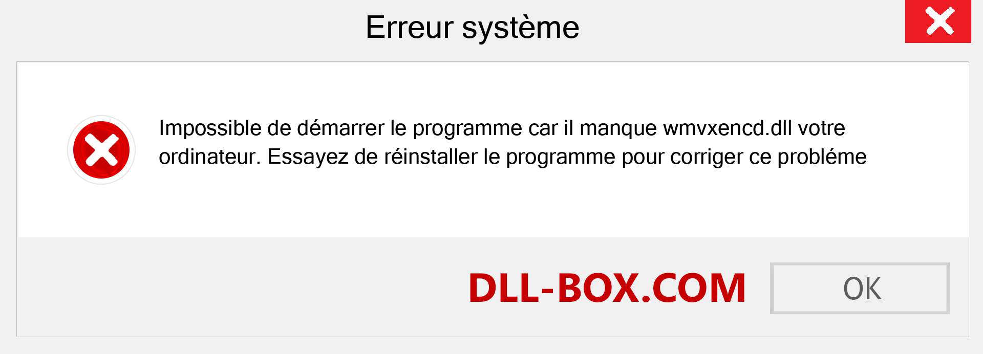 Le fichier wmvxencd.dll est manquant ?. Télécharger pour Windows 7, 8, 10 - Correction de l'erreur manquante wmvxencd dll sur Windows, photos, images